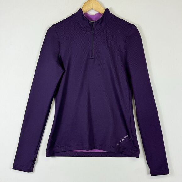 Under Armour Women Large Purple Fitted ColdGear Lightweight Active Track Jacket - Picture 1 of 6